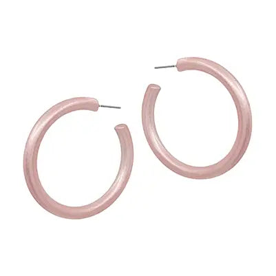 Metallic Coated Hoop Earring